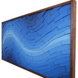 "Wood Wall Art - ""Electric Atlantic"" - 48""x24" - thumbnail 3