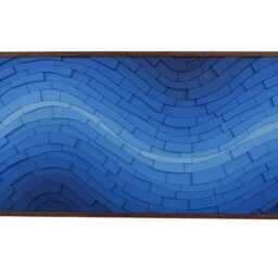 "Wood Wall Art - ""Electric Atlantic"" - 48""x24" - thumbnail 2