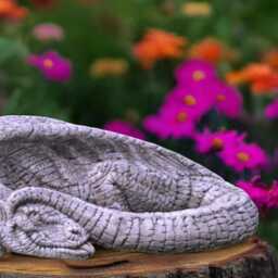 Stone Lying Dragon Statue Concrete Garden Figurine Outdoor Guardian Sculpture Dragon Decor Art Gift For Lovers Garden - thumbnail 3