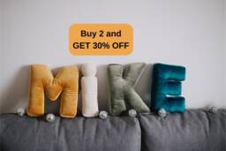 Letter Pillow Room Decor Velvet Fabric Letters Shaped Cream Stuffed Baby Room