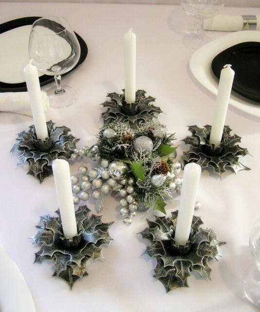 Christmas Candle Holder Star Candle Flower Holiday Decoration Xmas Iron Centerpiece Mantelpiece - image 1