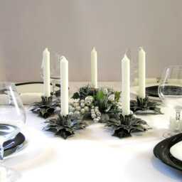 Christmas Candle Holder Star Candle Flower Holiday Decoration Xmas Iron Centerpiece Mantelpiece - thumbnail 3