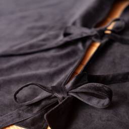 Black Velvet Tree Skirt, Christmas Monochrome Skirt - thumbnail 2