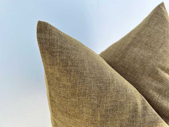 Camel Brown Linen Pillow Cover Boho Throw Cushion - All Duties Paid Usa - image 1
