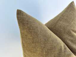 Camel Brown Linen Pillow Cover Boho Throw Cushion - All Duties Paid Usa - thumbnail 1