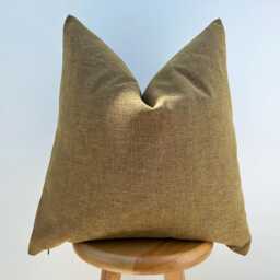 Camel Brown Linen Pillow Cover Boho Throw Cushion - All Duties Paid Usa - thumbnail 2