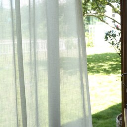 Bouley Linen Sheer Curtain, Natural Custom Cotton Drapes, Extra Long Curtain For Living Room, 1Pc - thumbnail 3