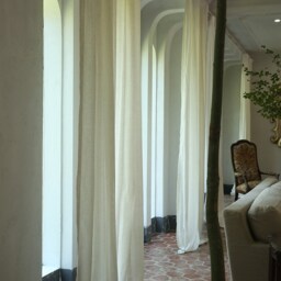 Bouley Linen Sheer Curtain, Natural Custom Cotton Drapes, Extra Long Curtain For Living Room, 1Pc - thumbnail 2