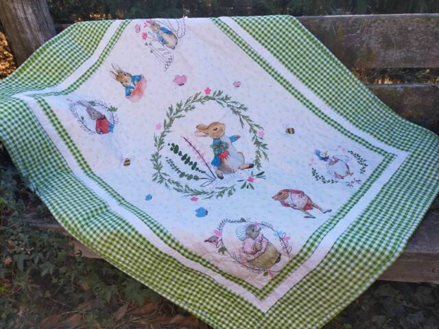 Peter Rabbit Baby Quilt, Beatrix Potter Nursery Bedding, Gender Neutral - image 1