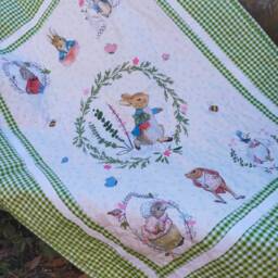 Peter Rabbit Baby Quilt, Beatrix Potter Nursery Bedding, Gender Neutral - thumbnail 3