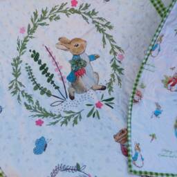 Peter Rabbit Baby Quilt, Beatrix Potter Nursery Bedding, Gender Neutral - thumbnail 2