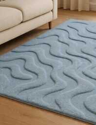 Hand-Knotted Wool Oushak Rug, Taupe Slate Blue Accents, Living Room Area Carpet - thumbnail 2