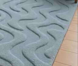 Hand-Knotted Wool Oushak Rug, Taupe Slate Blue Accents, Living Room Area Carpet - thumbnail 3