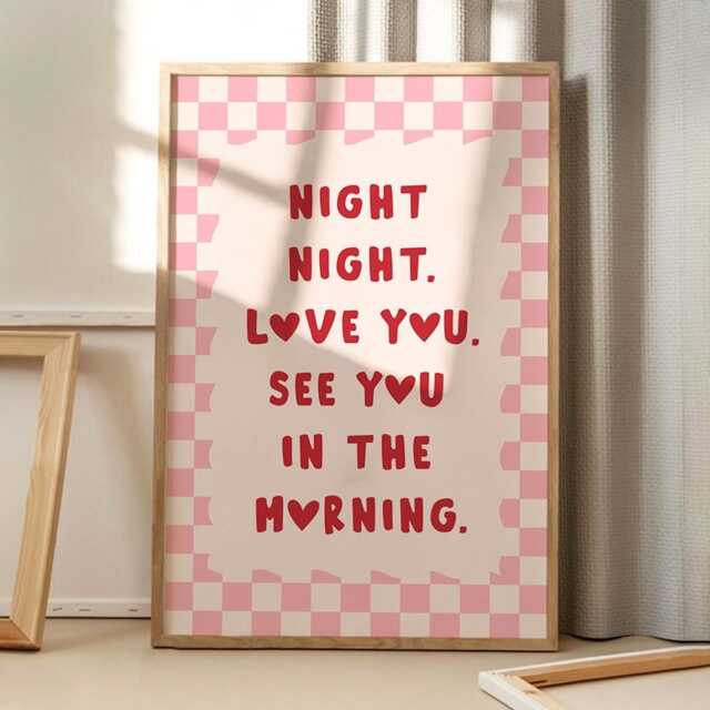 Night Love You See in The Morning Art Canvas Poster, Trendy Wall Art, Apartment Aesthetic Decor, Retro Home Printed Gift - image 1