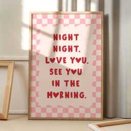 Night Love You See in The Morning Art Canvas Poster, Trendy Wall Art, Apartment Aesthetic Decor, Retro Home Printed Gift - thumbnail 1