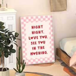 Night Love You See in The Morning Art Canvas Poster, Trendy Wall Art, Apartment Aesthetic Decor, Retro Home Printed Gift - thumbnail 3
