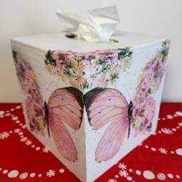 Tissue Box Cover, Napkins Box, Tissue Storage, Wooden Holder, Napkins Holder, Tissue Dispenser, Napkins Dispenser, Decoupage, Home Decor - thumbnail 3