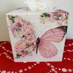 Tissue Box Cover, Napkins Box, Tissue Storage, Wooden Holder, Napkins Holder, Tissue Dispenser, Napkins Dispenser, Decoupage, Home Decor - thumbnail 2