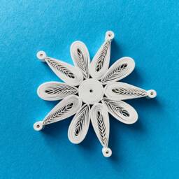 Set Of 3 Stars - Christmas Tree Ornament Quilled Snowflake Star Quilling -Paper Eco Friendly Gifts - thumbnail 2