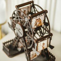 Wedding Photo Frame Gift For Couple Custom Wooden Ferris Wheel Valentine Gifts Him Personalized Unique Anniversary Her - thumbnail 3