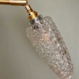 Vintage Tulip Wall Lamp in Diamond-Pointed Glass - thumbnail 2