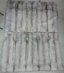 "Brand New Norwegian Blue Fox Fur Blanket Bed Cover Throw Size 60"" X 80" - thumbnail 1