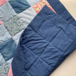 Baby Patchwork Quilt, Handmade in Spain, Shower Gift, Playmat, Pram Blanket - thumbnail 3