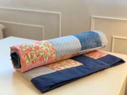 Baby Patchwork Quilt, Handmade in Spain, Shower Gift, Playmat, Pram Blanket - thumbnail 1