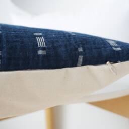 White Indigo Striped Pillow Cover - thumbnail 4