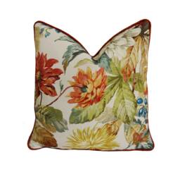 Sanderson - Dahlia & Rosehip Briarwood/Russet Cushion Cover Throw Pillow Designer Home Decor - thumbnail 1