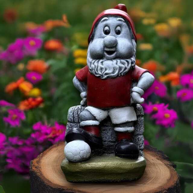 Garden Gnome Sculpture Outdoor Football Statue Massive Sports Decoration Handmade Ornament Gnome Lover Gift Yard Art - image 1