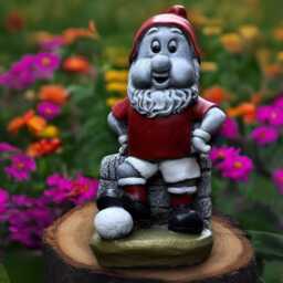 Garden Gnome Sculpture Outdoor Football Statue Massive Sports Decoration Handmade Ornament Gnome Lover Gift Yard Art - thumbnail 3