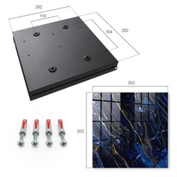 Navy Blue Pattern Wall Mounted Key Cabinet, Box For Wall, Abstract Abstraction, Lovers Of Modern Elegance - thumbnail 4