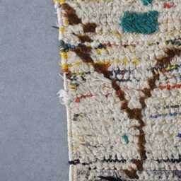 Handmade Berber Boucherouite Rug 6.5x3.9 Ft Vintage Moroccan Wool Carpet - thumbnail 3