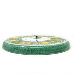 Italian Ceramic Wall Clock Decorated Lemons Hand Painted Made in Italy Tuscan Art Pottery - thumbnail 2