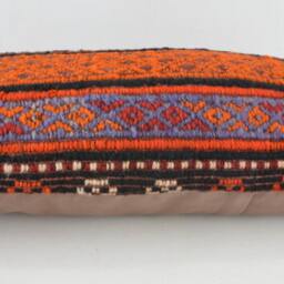 "Kilim Pillow, Wool Kilim Cousin From Anatolia , 30x60 cm, 12""x24" - thumbnail 3