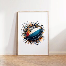Rugby Poster Prints - Set Of 3 Room - Boys Bedroom Decor A4 Wall Art Gifts Posters Print Artwork - thumbnail 3