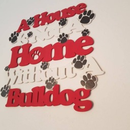 Bulldog Wall Hanging Sign Dog Lover Gift, Home Decor - thumbnail 2