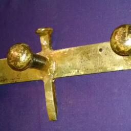 Rail Road Spike & Bolt Coat Rack , Available For Immediate Delivery Midevil Rack, Rennasance Rack, Rustic, 3 Bolts/3 Spikes - thumbnail 3