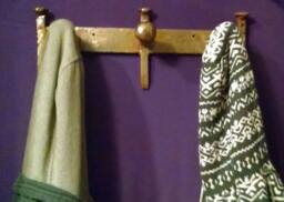 Rail Road Spike & Bolt Coat Rack , Available For Immediate Delivery Midevil Rack, Rennasance Rack, Rustic, 3 Bolts/3 Spikes - thumbnail 1