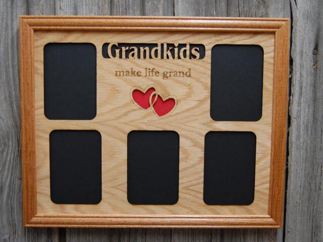 11x14 Grandkids Make Life Grand Picture Frame - Grandchildren Frame, Gift For Grandparent Nana Grandpa Collage Photo - image 1