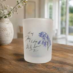 Personalised Handwriting Candle Holder, Actual Keepsake Gift, Memorial Remembrance - Optional Led Tealight - thumbnail 4