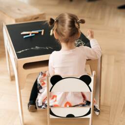 Panda Birch Plywood Kids Chair Toddler Weaning Chair - thumbnail 2
