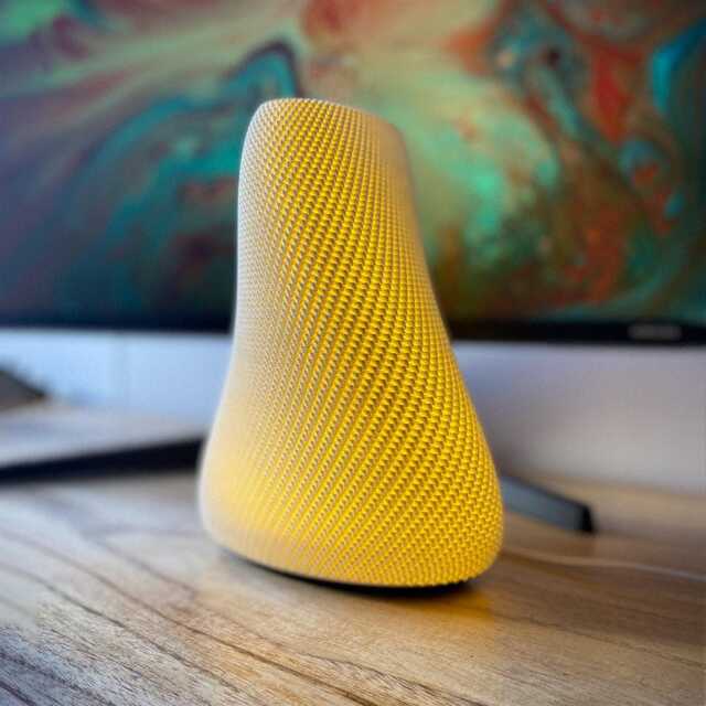 Victor Table Lamp, Modern Ripple Mesh Solid Contemporary 3D Printed Lighting - image 1
