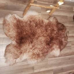 Dyed Fur Rugs Sheepskin Sheep Skin Leather Decorative Rug Comfy Area Rugs Carpet Throw #48, Schaffell, Hygge - thumbnail 2