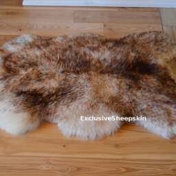 Dyed Fur Rugs Sheepskin Sheep Skin Leather Decorative Rug Comfy Area Rugs Carpet Throw #48, Schaffell, Hygge - thumbnail 3
