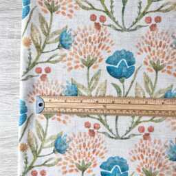 1641. Damson Orange Linen Look 100% Cotton Cushion Cover - thumbnail 3
