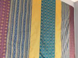Metallic Golden Thread Tapestry Geometric Fabric Wall Hanging