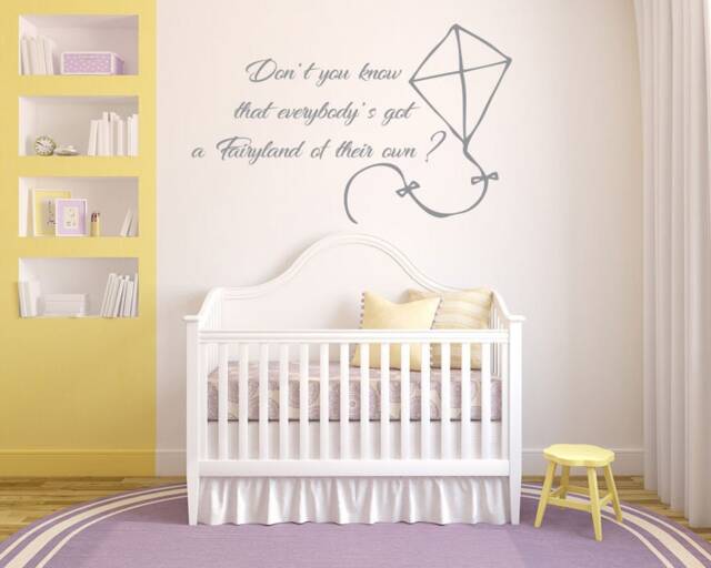 Mary Poppins Quote Wall Decal Let's Fly A Kite Nursery Art 09Mp - image 1