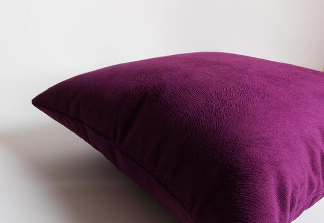 Decorative Velvet Throw Pillow Cover Purple Cushion - 20''x20'' - image 1